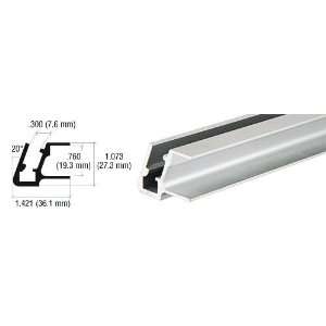   Satin Anodized Aluminum Slant Front Base Rail Extrusion by CR Laurence