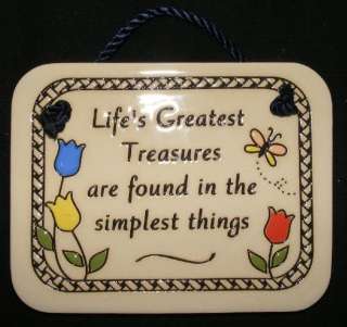 Crafts Plaque Signs Flowers Trinity Treasures Butterfly  