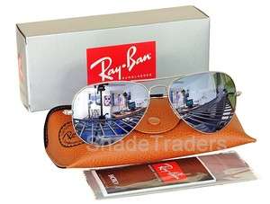 NEW Ray Ban Aviator Sunglasses Silver Mirror 3025 W3277  