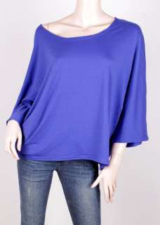 color Chic Women new batwing Casual loose top blouse E267 Size S, M 