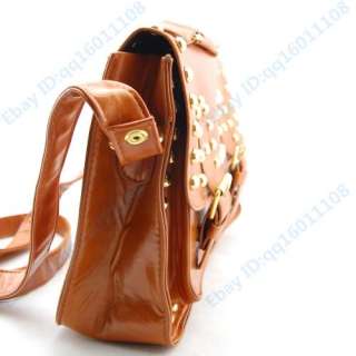 Women Fashion Rivet Messenger Bag Handbag Purse A134  
