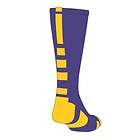 new tck elite baseline basketball socks purple gold prodri calf