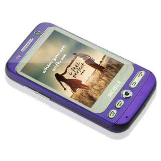   Sim Quad AT&T Bands Analog TV Resistive Touch Screen Purple  