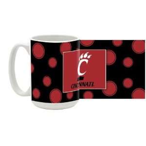 University of Cincinnati 15 oz Ceramic Coffee Mug   Polka Dot:  