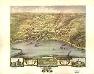 39 Antique Vintage Panoramic Maps of Minnesota MN on CD  