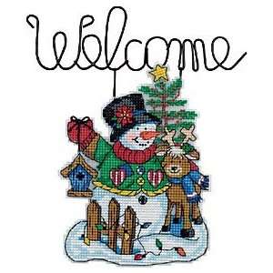 Wire Welcomes Snowman Welcome Counted Cross Stitch Kit Approximately 7 