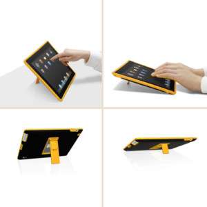 Macally DUALSTAND2 Case with Stand iPad 2 BLACK/YELLOW  