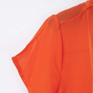 Fashion Chiffon Orange Light Pink Front Short Back Long One piece 