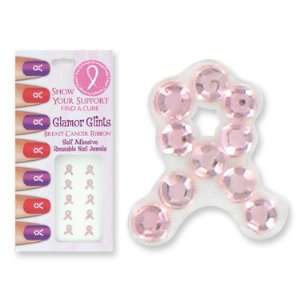    Pink Ribbon Nail Jewels Set Party Supplies (Pink) Toys & Games
