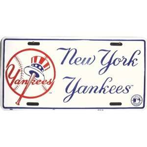 Yankees Classic Metal Auto Tag Embossed: Automotive