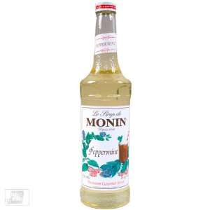 Monin M AR050A 12 750 ml Peppermint Syrup  Grocery 