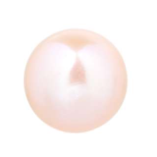 Model EP10G AAA natural peachy pink round button pearls .925 Sterling 