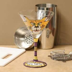  Lsu Tigers Ncaa Pair Of Hand Painted 8.5Oz. Martini Glass 