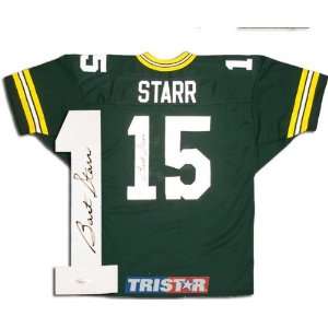   : Bart Starr Autographed Custom Style Green Jersey: Sports & Outdoors