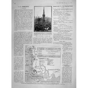   1907 HUNTING HOUNDS MEET BANBURY CROSS PLAN DEVONPORT: Home & Kitchen