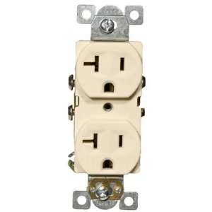   MorrisProducts 82153 20A Commercial Duplex Receptacle in Almond Baby