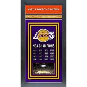  Los Angeles Lakers Framed NBA Championship Banner: Sports 