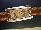 mint women s vintage croton sterling silver dual time watch w leather 