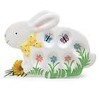 EASTER BUNNY EGG PLATE   Hand Painted Ceramic   NEW!