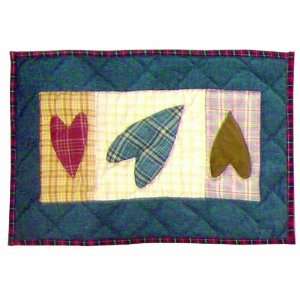  Patch Magic 19 Inch by 13 Inch Primitive Hearts Place Mat 