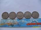 lot of 5 hong kong coins queen elizabeth the second