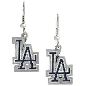   Silvertone Major League Baseball Dodgers Team Dangle Earrings: Jewelry