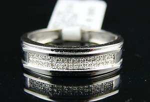 MENS 5 MM UNIQUE WEDDING BAND DIAMOND RING .22 CT  