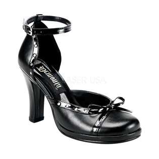 DEMONIA GLAM 24 Punk Gothic High Heel Black Womens Shoes 