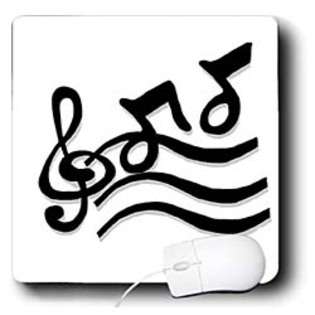 3dRose LLC Music   G Clef and Musical Notes   Mouse Pads 