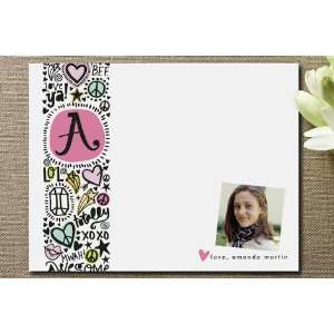  Doodle Initial Childrens Personalized Stationery Health 