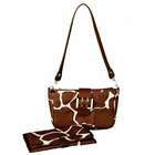 Baby Mac Designs Brown Giraffe Print Handbag Style Diaper Bag