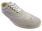 Generic Surplus Mens Wing Tip Suede M21WT02 White Fashion Sneakers 