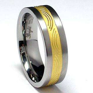 ultimatemetalsco 6MM 14K Gold plated Titanium Ring Wedding Band