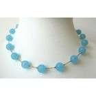 Pink & Blue Glass Faceted Beads Choker Necklace