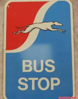 Vintage Greyhound Bus Lines Double sided tin lithograph sign 12x18 