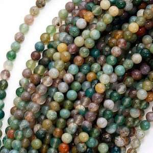  Indian Agate Color Mix   Little 3mm Round Beads /16 Inch 