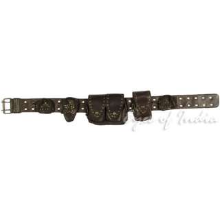 Awesome, Funky, Grunge/Tribal/Industrial Style Leather Waist/Hip Belt 