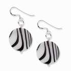 Vishal Jewelry Sterling Silver Zebra Print Mother of Pearl Dangle 