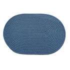 Rhody Rug 52 15 Solid French Blue 15 in. Braided Chair Pad