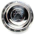 ETHICAL SS DISHES Ethical Pet Dog Embosed Stainless Steel Wide Rim 