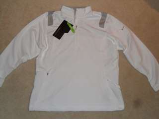 NEW w Tags Womens NIKE GOLF Stretch Windproof 1/4 Zip Jacket XL WHITE 