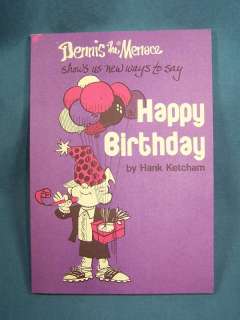 Dennis the Menace Happy Birthda~Hank Ketcham SIGNED 1ST  