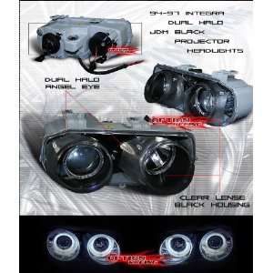  Acura Integra 94 97 DC2 DC4 Dual Halo Angel Eye Projector 