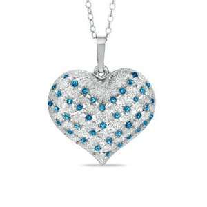   Diamond Platinum Heart Necklace 18 inch length Paris Jewelry Jewelry