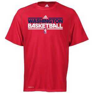 Washington Wizards Red adidas On Court Practice ClimaLite T Shirt 