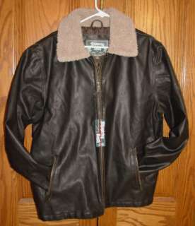 Whispering Smith Synthetic Leather/Shearling Jacket   M  