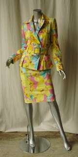 GIANNI VERSACE Belted Jacket Coat+Skirt Suit 42 *RARE*  