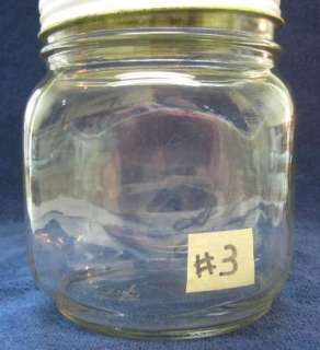Vintage Duraglas Glass Canister Jar #3 With White Lid  