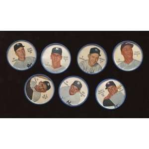  1962 Salada Base Coins New York Yankees 7 Diff NRMT   MLB 