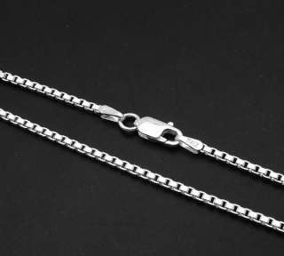 Solid 1.5mm Italian Venetian Box Chain Necklace Real 925 Sterling 